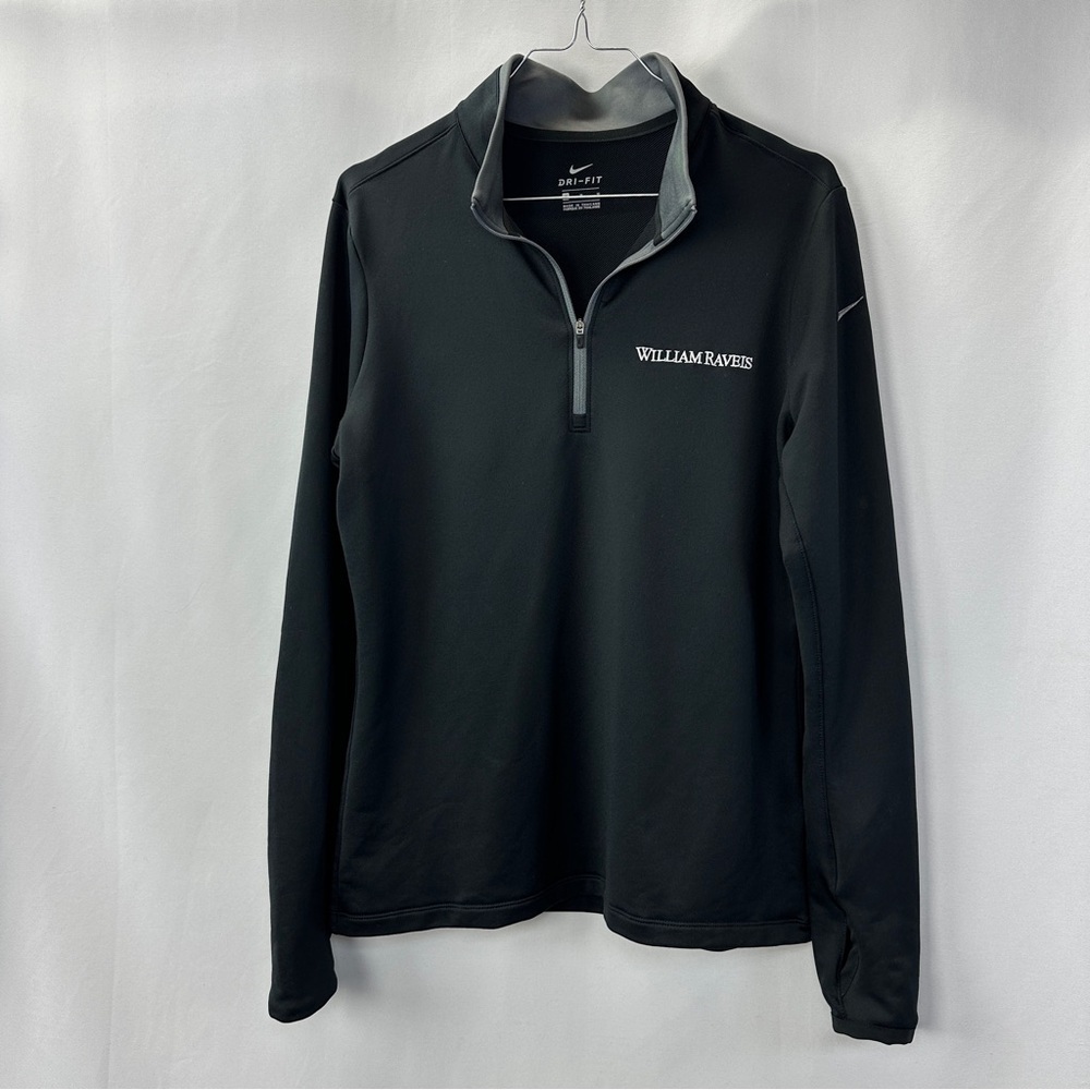 Nike Black Quarter Zip Jacket Performance Stretch Knit Size Medium Unisex